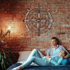 Venovez Compass Wall Decor with Inspirational Words Laser-Cut Metal - Wood Art with Digital Print, Nautical Home Decoration for Living Room, Office, or Gifts - Image 3