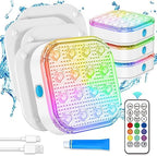 Submersible LED Lights with Remote, Waterproof Underwater LED Light Rechargeable Battery 16 Color Changing Lamp Magnetic Floating Submersible Lights for Pool Vase Aquarium Decor by PurhemeLight