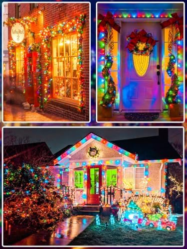 2 Pack Extendable Multicolor Christmas String Lights Indoor Outdoor 400 LED - Image 6