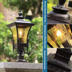 MADISH Outdoor Lamp Post Light, Landscape Path Lights IP65 Waterproof Bollard Lights, E26 Lamp Holder, Modern Outdoor Path Lights Bollard for Lawn, Patio, Courtyard, Driveway - Image 4