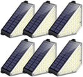 TECKNET Solar Step Lights for Outside, Warm White Solar Stair Lights 6 Pack by Tecknet