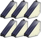 TECKNET Solar Step Lights for Outside, Warm White Solar Stair Lights 6 Pack by Tecknet