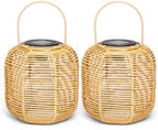 HPC Decor 2 PK Solar Lanterns-Outdoor Lanterns Waterproof, Rattan Solar Lights, Hanging Solar Lanterns Outdoor,Solar Lamp Lights,Decoration Lights for Garden,Patio,Porch,Trees,Pathway,Outside. - Image 7