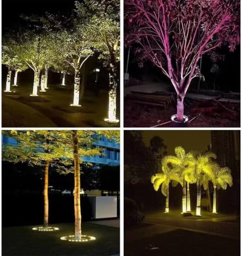 Tree Hugging Lights - Outdoor Ring Tree Light, 24V/220V IP65 Waterproof Landscape Spotlight, Tree Hug Uplights for Garden Pathway Accent, Circular Wrap Around Lamp(Warm White,48W(24v)) - Image 7