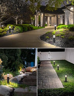 SUNVIE 2-Pack 3W LED Low Voltage Bollard Landscape Pathway Lights, Black - Image 6