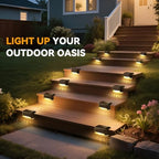 VZZNN 24 Pack LED Outdoor Solar Deck Lights - WaterproofSolar Fence Lights， for Stairs, Fences, Railings Patio Decor & Garden Paths Warm White Outdoor Lights(Warm White) - Image 4