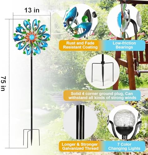 MLKNK Wind Spinners for Yard and Garden - Wind Sculptures & Spinners - Image 3