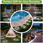 8 Pack Solar Ground Lights Uplight Sidelight 4000K Driveway Lights - Image 7