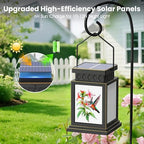 2 Pack Farmhouse Solar Lanterns ,Flame Glass Solar Lanterns ,Outdoor Waterproof Upgraded Solar and 2 AA Batteries Powered, for Mantelpiece,Outside Porch, Patio and Indoor Tables. - Image 7