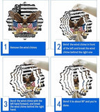America Anniversary Wind Spinner for Garden Yard 12In, Independence Day Bald Eagle 3D Stainless Steel Kinetic Hanging Wind Spinners Rustproof Outdoor Decor for Lawn Patio Home - Image 5