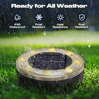 vighep Mini Solar Ground Lights, 12 Pack Solar Lights Outdoor Waterproof, Upgraded LED Flat Landscape Lighting for Outside Pathway Garden Patio Yard Driveway,Warm White - Image 4