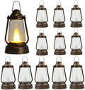 6 inch Retro Lantern LED Candle Lanterns Indoor Decor Lantern Outdoor Hanging Lanterns 12 Pcs Decorative Lantern for Wedding Decor, Halloween, Christmas and Various Holiday Parties. (Gold, Large) by SSleng