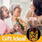 Solar Outdoor Lanterns, 4pack Sunflower Garden Decor LED Light Hanging Sunflower Birthday Gifts for Women Mom Grandma (Sunflower 4pack) - Image 5