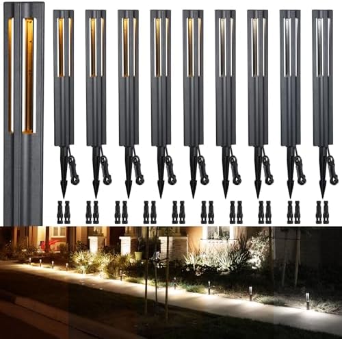 LEONLITE 10-Pack 3W 5CCT LED Low Voltage Path Lights Aluminum Black by LEONLITE