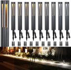 LEONLITE 10-Pack 3W 5CCT LED Low Voltage Path Lights Aluminum Black by LEONLITE