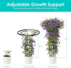 Umbrella Garden Trellis for Climbing Plants Outdoor, 55.1" Mushroom Top Trellis Stackable, Tall PE-coated Metal Obelisk Trellises for Potted Plants, Topiary Tower Vine Support for Rose, Bean, Clematis - Image 5