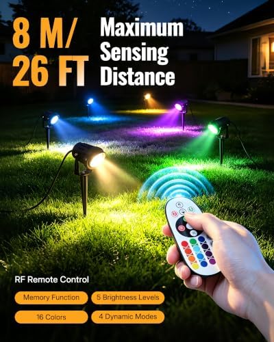 RGBW Spot Lights Outdoor 12W Color Changing Landscape Lighting - Image 3