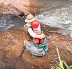coolboy Garden Pond Couple Fishing Outdoor Statue,Yard Koi Pond Decorations - Image 6