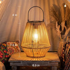 Solar Lanterns,MZAIHOUPAI Solar Outdoor Lantern Hanging Solar Lights Outdoor Waterproof Boho Patio Decor Table Lamps for Outside Porch Tree Gazebo Decorations Garden Gift for Mom 2 Pack - Image 5