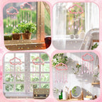 Suncalla 2 Pcs Crystal Suncatchers for Window Pink Clouds Boho Decor Hanging Sun Catcher Making Rainbow Artificial Crystal Prisms Wind Chime with Chain for Garden Home Wedding Ornament Gift - Image 6