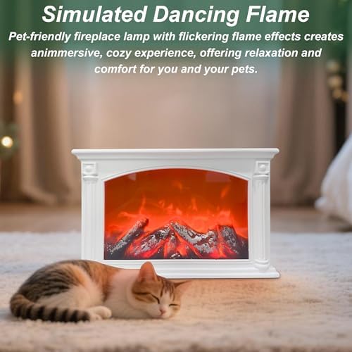 Fireplace Lanterns Decorative,Large LED Fireplace Lamp,Fake Fireplace Decor - Image 2