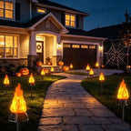 Toodour Solar Halloween Lights Outdoor, 8 Pack Solar Torch Light Waterproof - Image 2