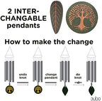 Sympathy Large Memory Wind Chimes 36-inch Tree of Life and Leaf Chimes for Outside - Deep Tones - Image 3
