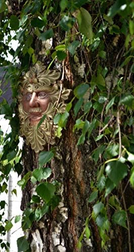 Mold Sculpture DIY Green Man FACE Plaque Old Man Modern Art Tree Wood Spirit Faces Greenman (D29) - Image 4
