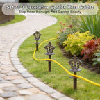 Set of 3 Vintage Brown Cast Iron Hose Guide Stakes - Image 6