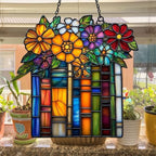 Floral Stack of Books Acrylic Suncatcher - Image 4