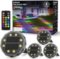 4 Pack Color Changing Solar Ground Lights Outdoor, IP67 Waterproof by Unknown