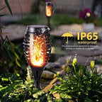 4PCS Solar Torch Lights Outdoor, 19.7 inch 12 LED IP65 Waterproof Garden Pathway Light with Vivid Dancing Flickering Flames, with Auto On/Off Dusk to Dawn, Landscape Decoration Lights - Image 2