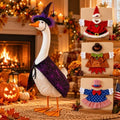 Halloween Outdoor Decorations Porch Goose Statue with 4 Holiday Outfits by Guioiby
