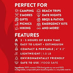 City Bonfires Portable Fire Pit - Mini Fire Pit, Table Top Firepit, No Wood, No Embers, 3-5 Hours of Burn Time - Food Safe for Smores - Lightweight, Emergency Heat, Camping Stove (5-Pack) - Image 5