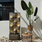 44H Multi-Tier Modern Outdoor/Indoor Water Fountain Cascading Garden Decor - Image 6