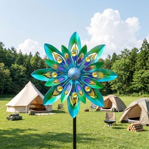 WENYLE Wind Spinners Outdoor Metal Large Wind Sculptures& Spinners Yard Art Outdoor Garden Decor - Image 7