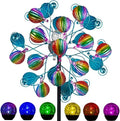 Solar Hot Air Balloon Wind Spinner Decor with LED Glass Ball by VEWOSTAR