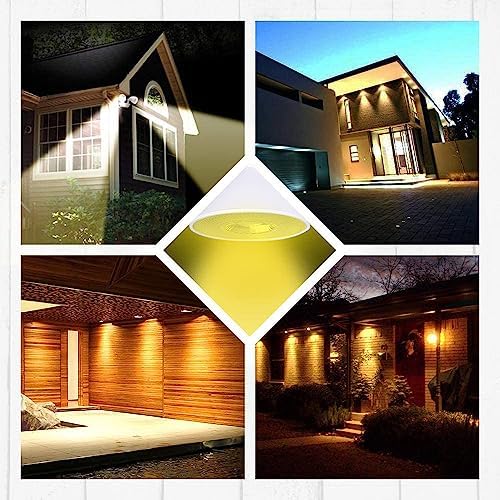 4 Pack PAR38 Amber Yellow LED Bug Light Bulb Outdoor LED Flood Light Bulb 17W 170 Watt Equivalent Dimmable Waterproof E26 Bug LED Yellow Light Bulbs Warm Bug-Free Lighting for Home Insect Repellent - Image 6