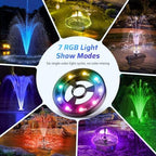 Antfraer Pond Filter with Fountain Kits, 660GPH Submersible Pond Pump with RGB LED Lights, All-in-One Pond Filter for Outdoor Ponds, Koi Pond, Water Gardens & Waterfall, Up to 1300 Gallons - Image 3