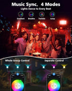 T-SUN 4 Pack 60W RGB Flood Lights Outdoor Color Changing Flood Lights - Image 5