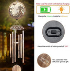 FSVGYY Solar Angel Memorial Wind Chime 33 Inch Deep Tone Outdoor - Image 2