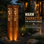 Custom Solar Address Sign, Personalized Lighted House Number Pillar - Image 6
