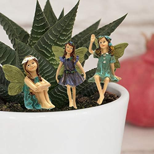 TRUSTTWO 6pcs Miniature Fairies Figurines Accessories Compatible with Outdoor Deco Mini Fairies - Garden Outdoor Ornaments Decor Statue Accessories The New - Image 2