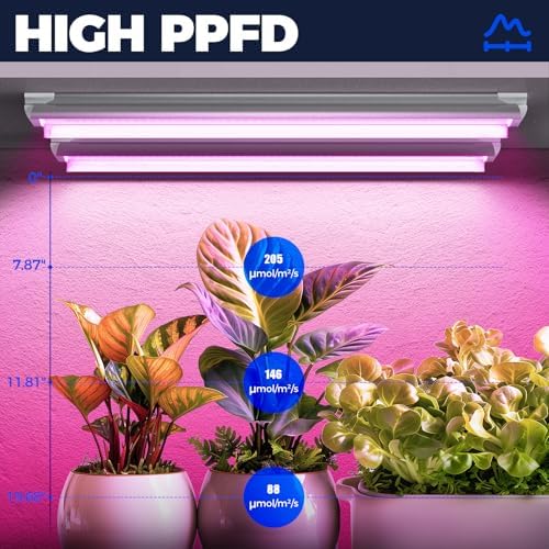 Barrina T8 LED Grow Light, 2FT Full Spectrum Plant Lights, Pink, 6 Packs - Image 3
