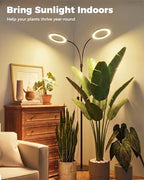 Bamworld Grow Lights for Indoor Plants, 2 Head Full Spectrum Plant Lights - Image 3