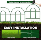 Decorative Garden Fence 32.5ft x 17in - 30 Pack Rustproof Metal No Dig Fence Animal Barrier, Arched Bed Edging Classic Style Wire Border Panel Fencing for Yard Patio Outdoor Decor, Green - Image 5