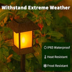 6Pack Solar Pathway Lights Outdoor with Flickering Flame, IP65 Waterproof, Solar Flame Lights with Hook, Upgraded 1000mAH Battery, Up to 12Hrs, Auto On/Off, Decor for Garden, Walkway - Image 4