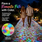 Rainbow Glow in The Dark Pebbles, Luminous Resin Stones for Outdoor Garden Walkway, Aquarium Decor, Fish Tank, Landscape Lighting, Waterproof & Non-Toxic – Long Lasting Glow Up to 5 Hours (1000pcs) - Image 5