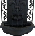 Sunnydaze French Lily 33-Inch Electric Outdoor Wall Water Fountain - Lead - Image 6
