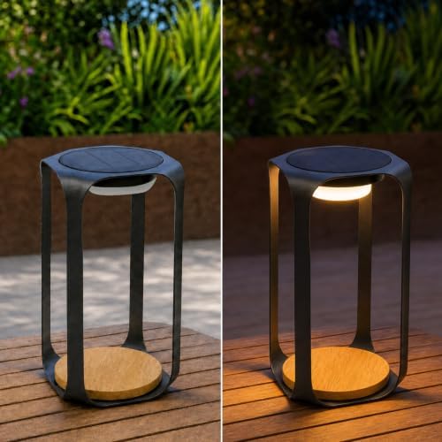 Solar Table Lamps Outdoor,Rechargeable Cordless Battery Operated Table Lamp - Image 3